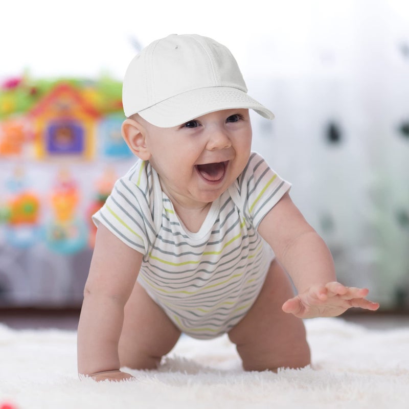 DALIX Infant Baseball Hat Baby Cap Tiny Extra Small Girls Boys in White - Image 5